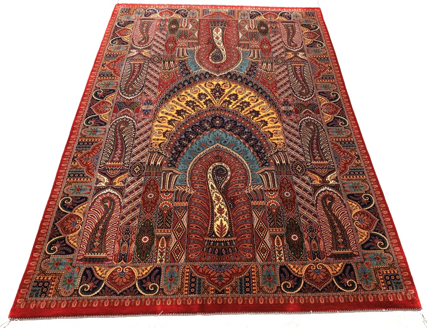 Qom Silk HosseinKashizadeh Carpet  205x140