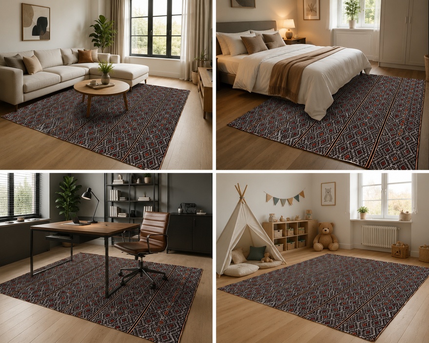 Antique Kilim Fars Carpet  235x182