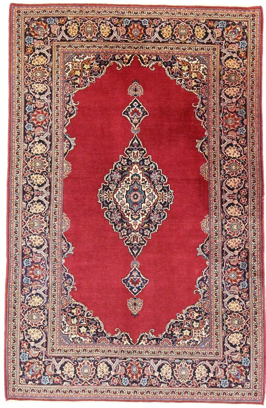 Antique Kashan Carpet  212x137