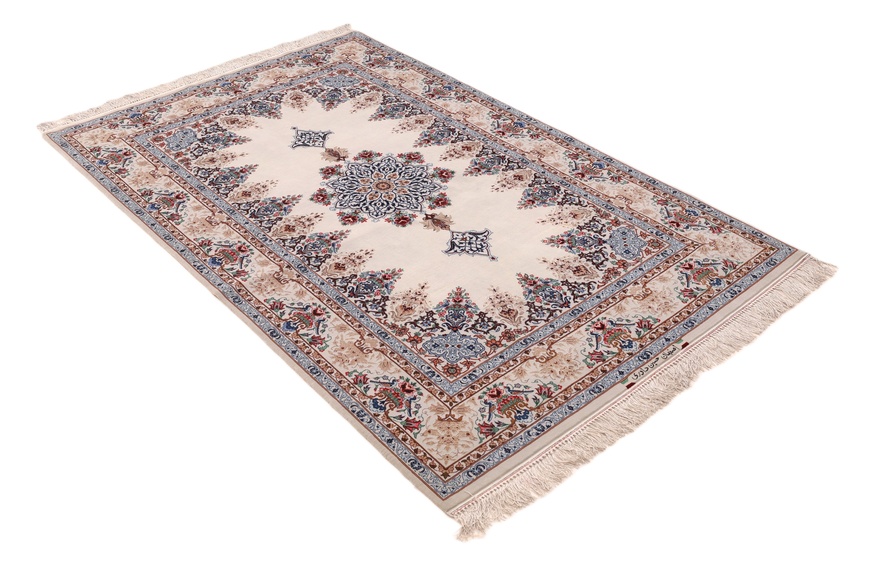 Isfahan Davari Silk Warp carpet 203x130