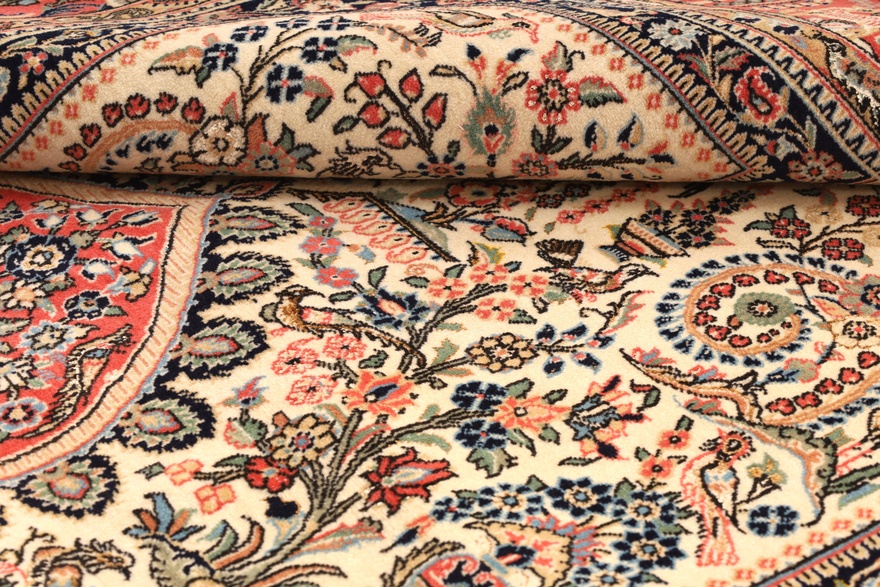 Antique Qum Jamshide Carpet  208x140