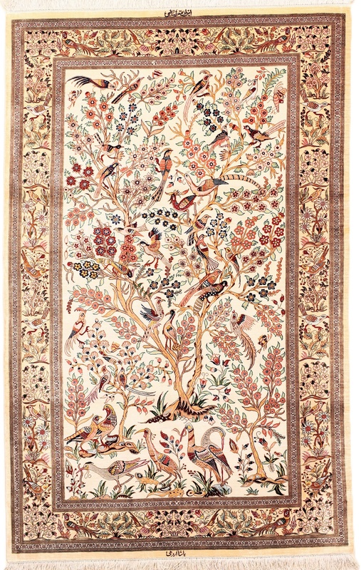 Qum Salehi Silk Carpet 157x100
