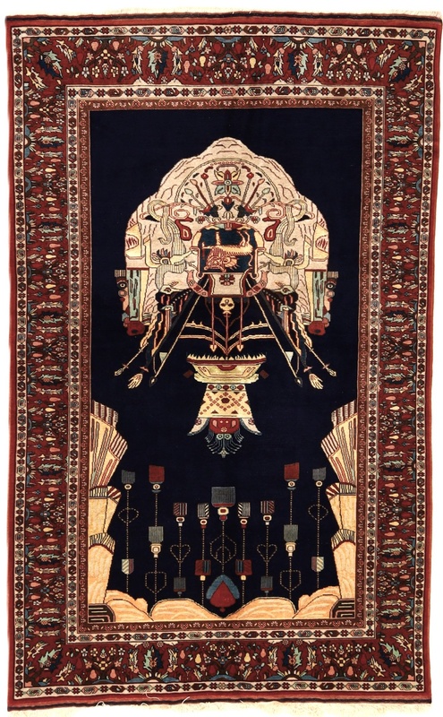 Antique Ghuchan Carpet  207x132