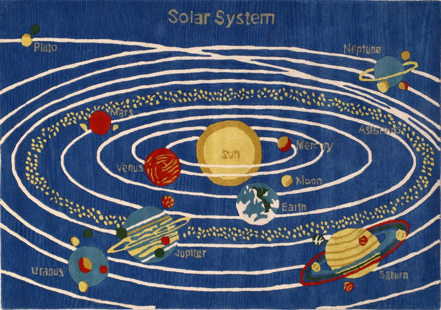 Kids Space  Solar System & Planets Design Carpet  242x170