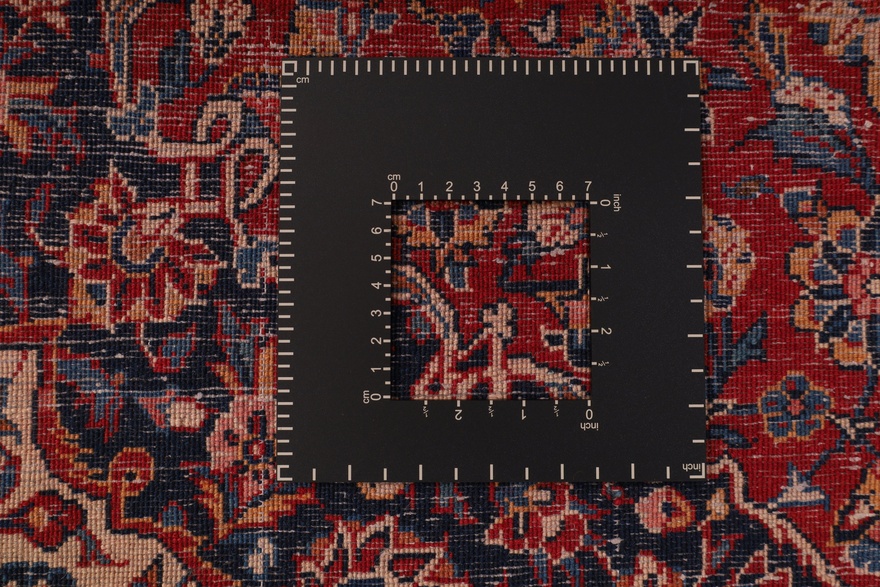 Antique Kashan Carpet 213x138