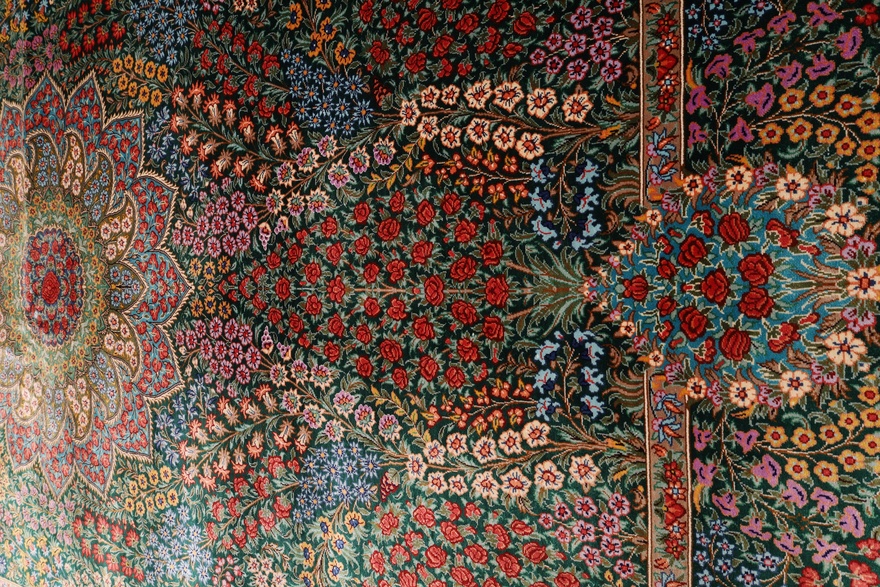 Qom Silk HajjHosseini Carpet 205x138
