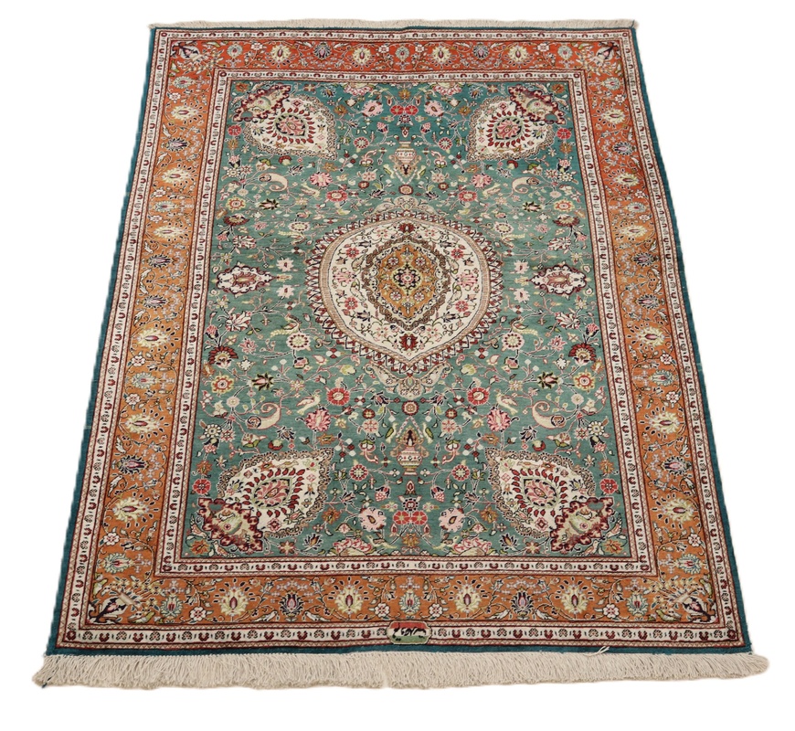 Qom Silk Carpet 151x102