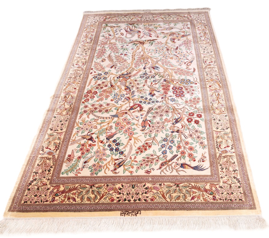Qum Salehi Silk Carpet 157x100
