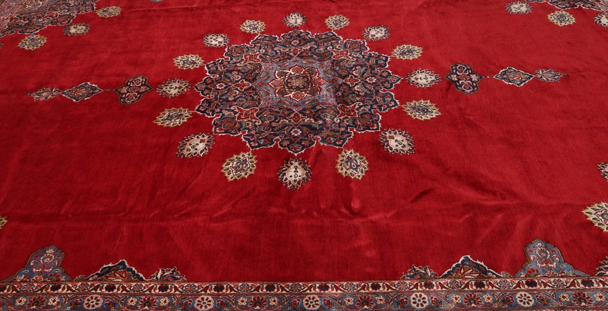 Antique Kashan Mark Attaei Carpet  488x325