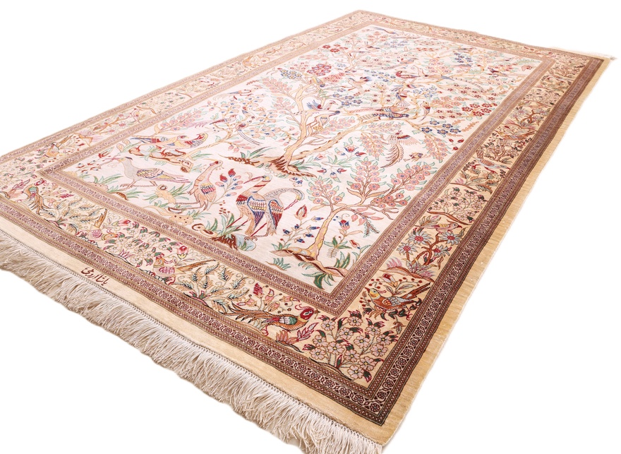 Qum Salehi Silk Carpet 157x100