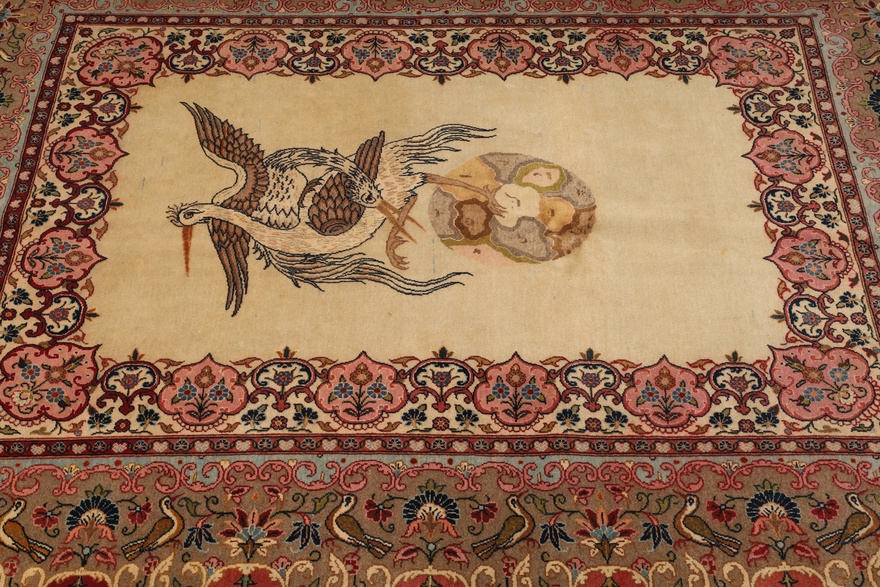 Antique Kashan Carpet 201x144