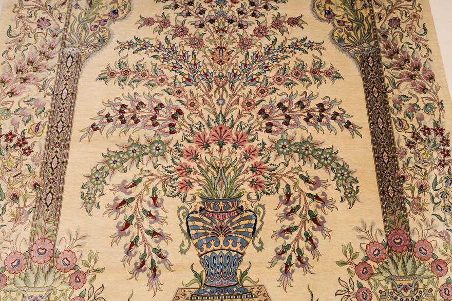 Qom by Yaqut Silk Carpet 157x101