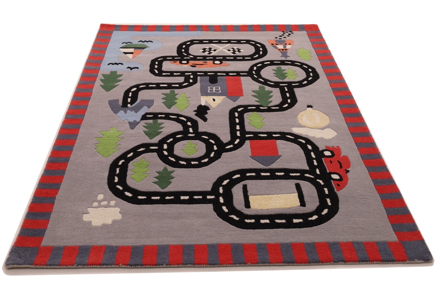 Kids Room Road Toy Car Play Design Carpet  242x170