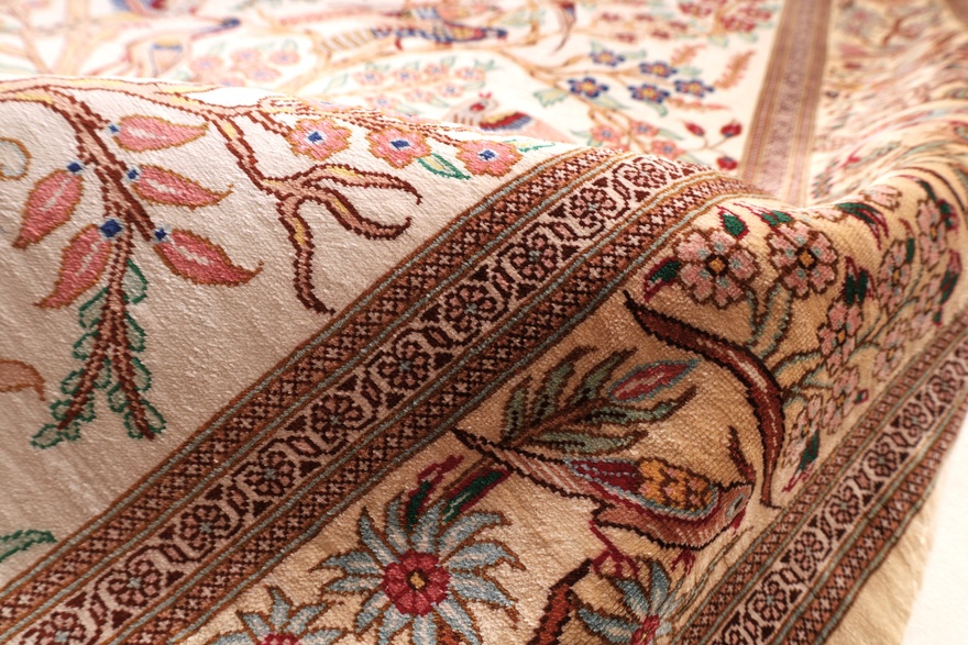 Qum Salehi Silk Carpet 157x100