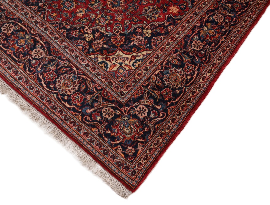 Antique Kashan Carpet 213x138