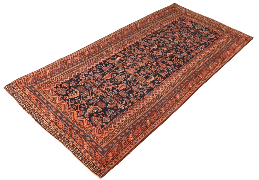Antique Ghashghai Carpet  216x107