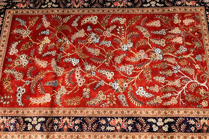 Qom Silk Carpet 150x98