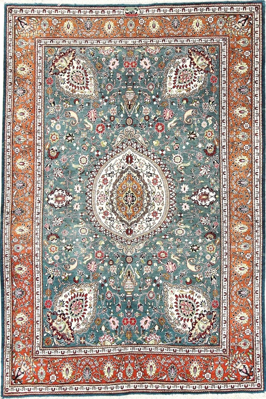 Qom Silk Carpet 151x102
