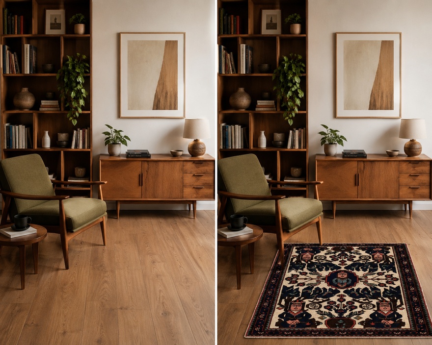 Antique BAKHTIAR Carpet  100x80
