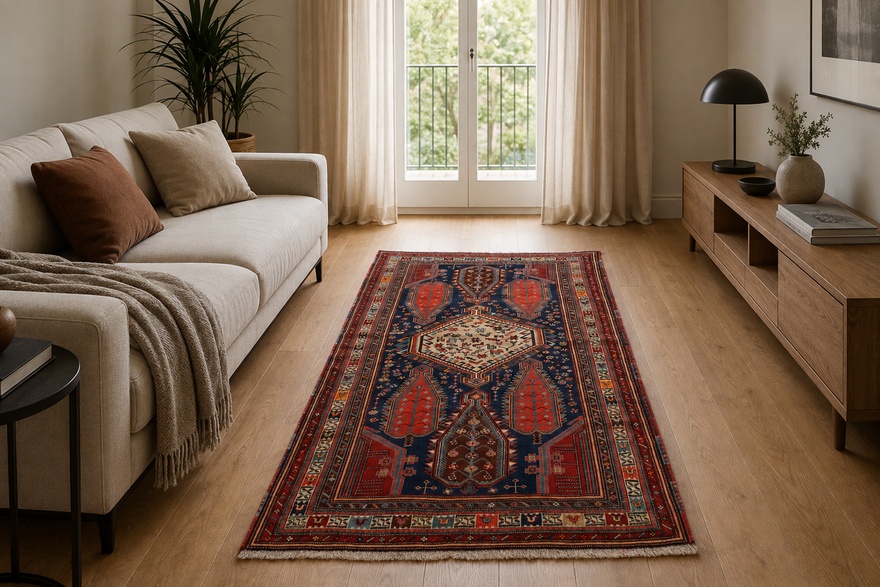Antique Malayer Carpet  209x121