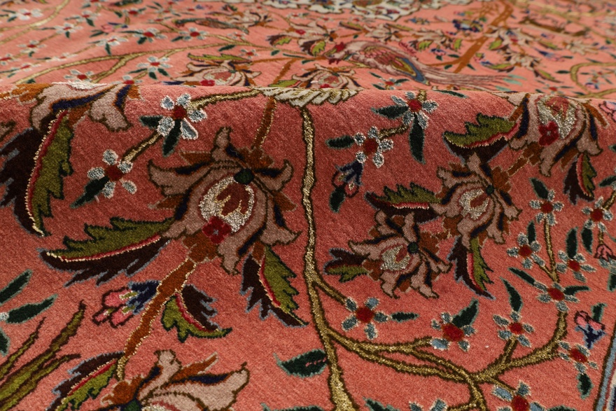 Tabriz 60 Raj silk warp carpet 315x204