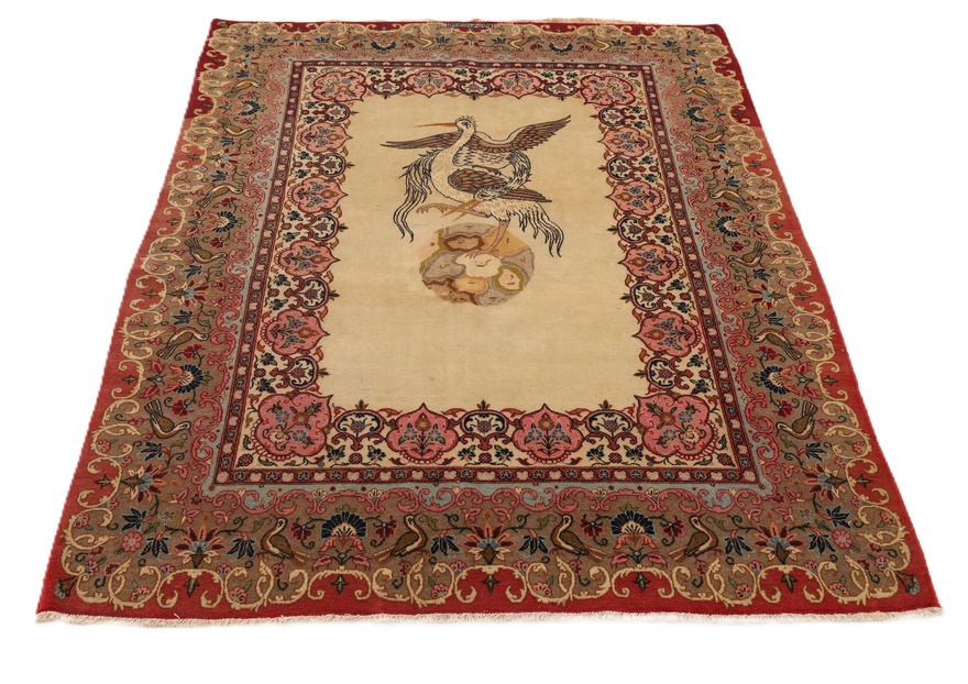 Antique Kashan Carpet 201x144