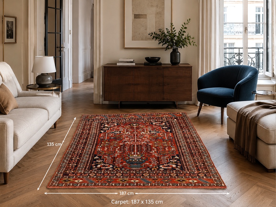 Antique Ghuchan Carpet  187x135