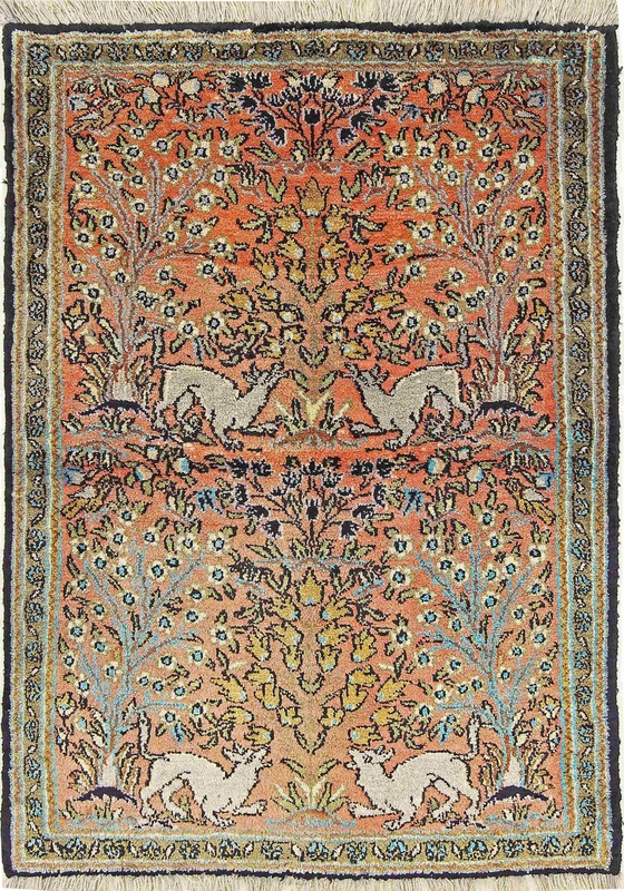 Ghom Silk Carpet 80x58