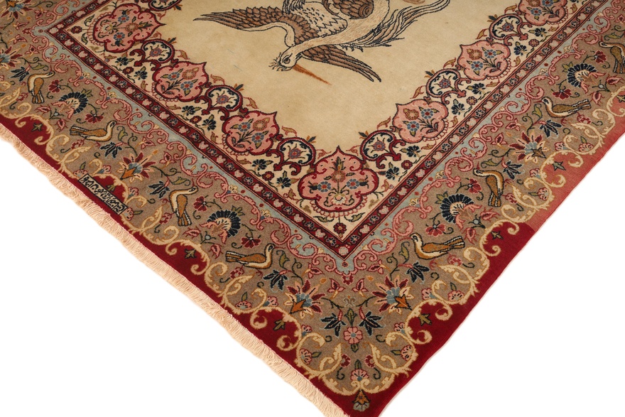 Antique Kashan Carpet 201x144