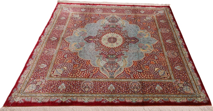 Qom Silk Mosaveyan Carpet  196x196