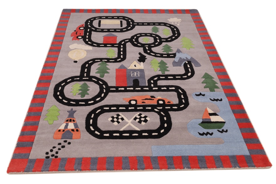 Kids Room Road Toy Car Play Design Carpet  242x170