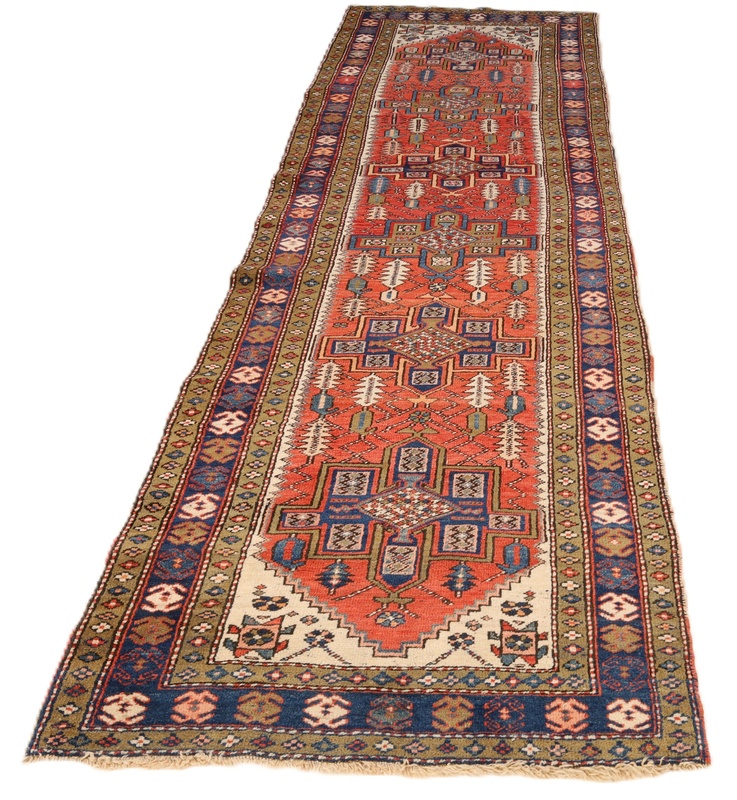Antique Heriz Carpet  330x100